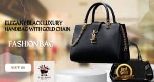 Read more about the article Elegant Black Luxury Handbag with Gold Chain